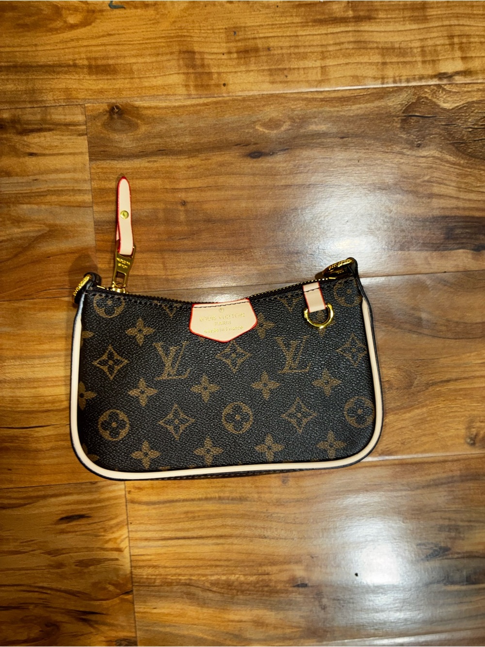 Louis Vuitton Brown Monogram Canvas Pochette Accessoire with Vachetta Trim